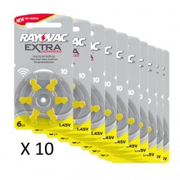 Appareils auditifs Piles auditives Rayovac 10