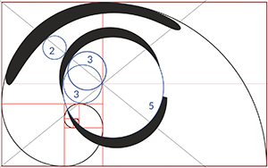 construction centrale du logo d'optique