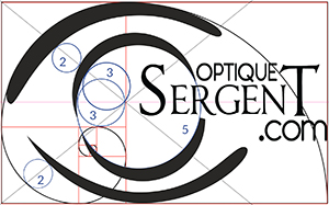 logo final optique sergent avec construction au nombre d'or